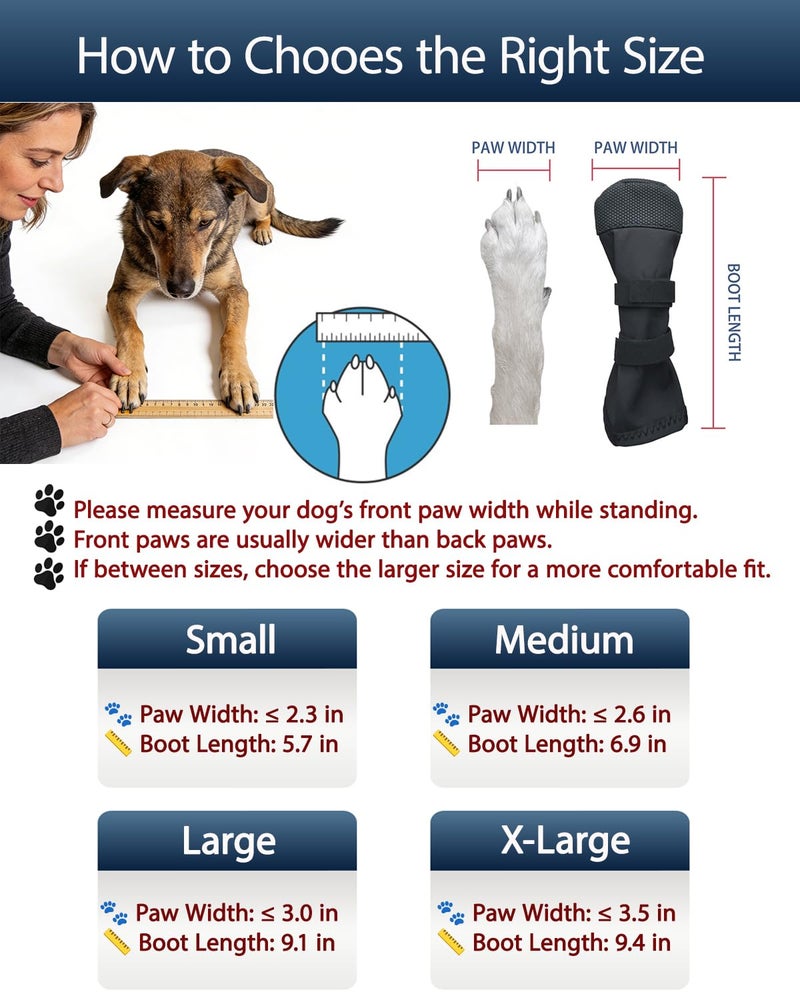JURUAA Dog Booties for Injured Paw,Breathable Wound Recovery Boots, Dog Socks to Prevent Licking Paws,Waterproof Wound Protector,Feet Cover Bandage Shoe X-Large - Image 4