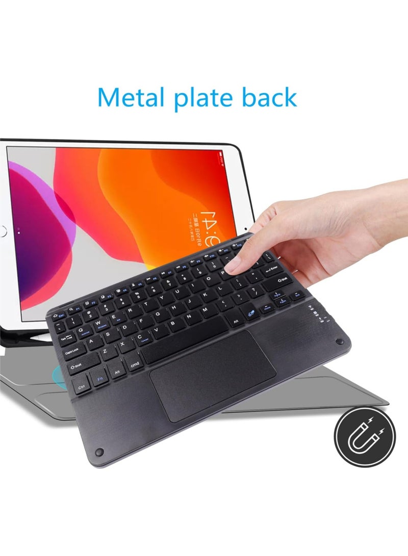 Rock Pow Wireless Bluetooth Keyboard and Mouse Combo with Touchpad 10 inch Portable Rechargeable Slim Keyboard for iPad Pro iPad Air iPad 9.7 iPad 10.2 iPad Mini and Other iOS Android Windows Tablet Computer and Phone Devices Universal - Image 5