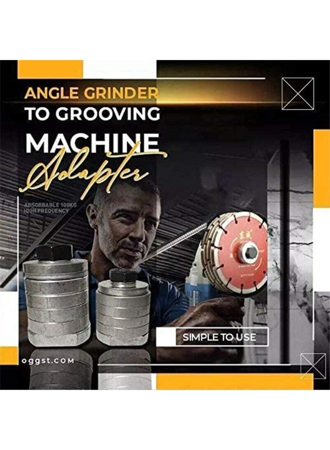 klarako Angle Grinder To Grooving Machine Adapter Converter Screw Drill Adapter,Angle Grinder Polisher Tool - M10/M14 Conversion Head for Variable Slotting Machine Conversion Power Tool Accessories (M10) - Image 2