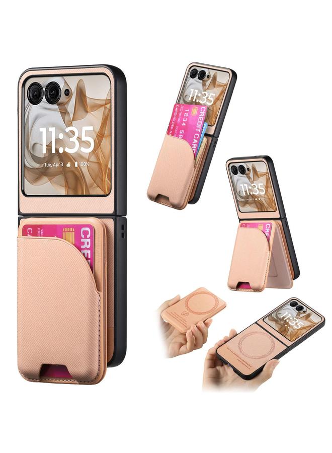 اس-توب جراب لهاتف Motorola Razr 40 مصنوع من الجلد الصناعي مع حقيبة بطاقات وغطاء خلفي مغناطيسي للهاتف - Image 1