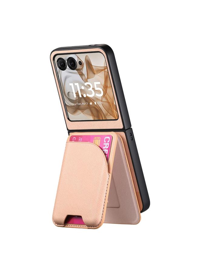اس-توب جراب لهاتف Motorola Razr 40 مصنوع من الجلد الصناعي مع حقيبة بطاقات وغطاء خلفي مغناطيسي للهاتف - Image 3