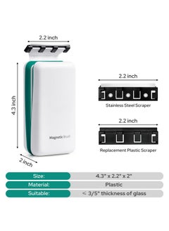 KEDSUM KEDSUM Magnetic Aquarium Tank Algae Scrapers, 2-in-1 Fish Tank Glass Cleaner, Floating Scrubber Clean Brush with 2 Blades [Scratch-Free, Non-Slip, Magnetizing] (XL)  - Image 3