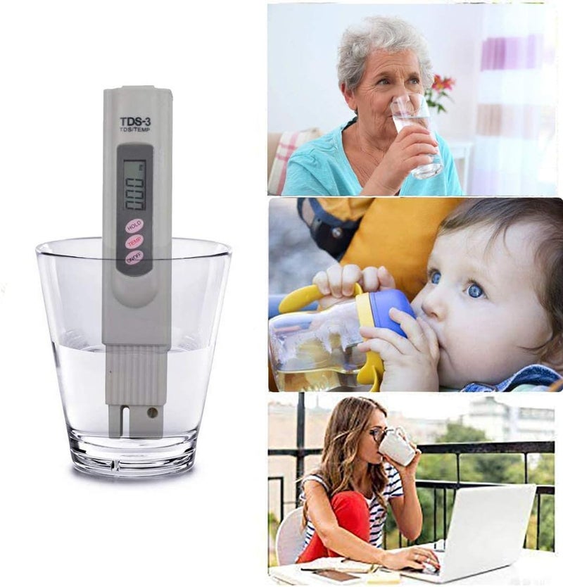 SCIENISH Water Quality Tester, Accurate and Reliable, TDS Meter, EC Meter & Temperature Meter 3 in 1, 0-9990ppm, Ideal Water Test Meter for Drinking Water, Aquariums, etc. - Image 3