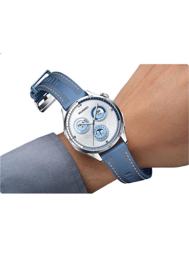 WP Compatible Nylon Silicone Sports Watch Band With Detachable Buckle For Huawei Watch Gt5/5 Pro/Gt4/Watch4/3 Pro/New, Universal 46/48Mm Dial, Light Blue - Image 1