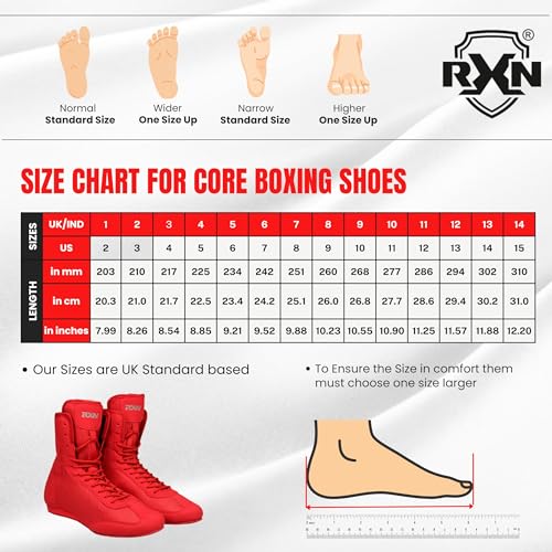RXN Boxing Shoes (Red, Numeric_5) - Image 2