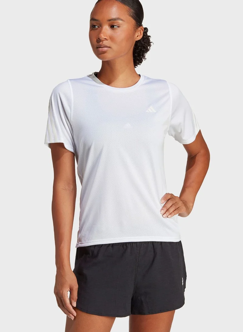 Adidas Ri 3S Lo Ca Tee White Running T-Shirts For Women Xs