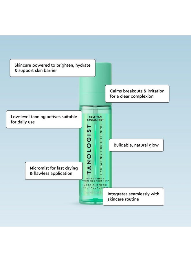Tanologist Tanologist Self Tan Hydrating & Brightening Face Mist - 100ml Tanologist Self Tan Face Mist - Gradual Self Tanner for Face - Bronzing Mist  - Image 5