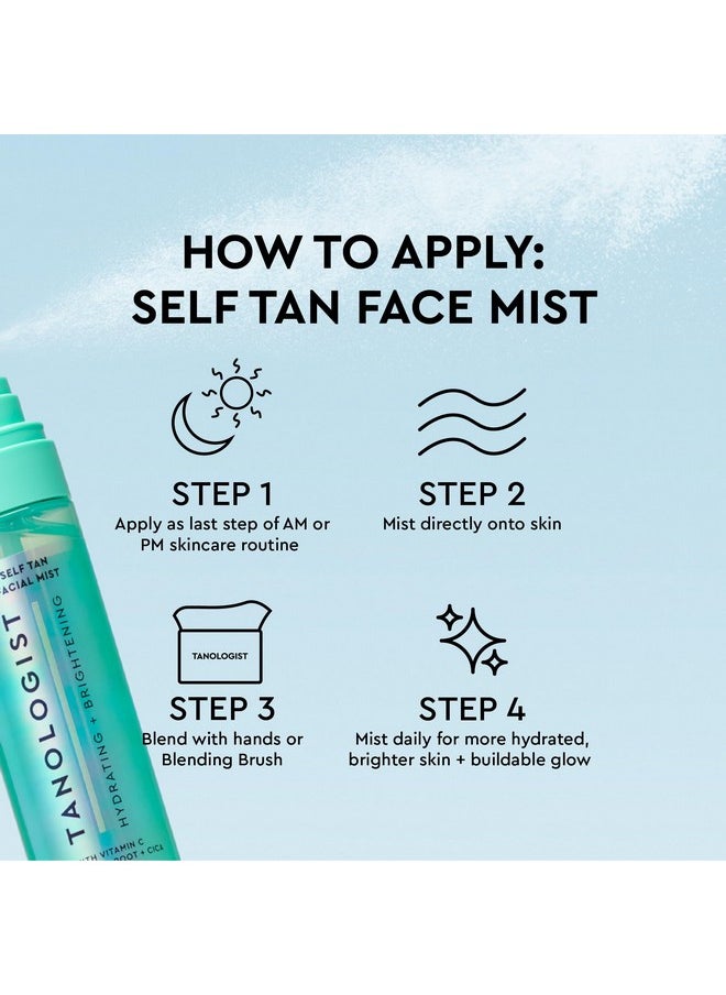 Tanologist Tanologist Self Tan Hydrating & Brightening Face Mist - 100ml Tanologist Self Tan Face Mist - Gradual Self Tanner for Face - Bronzing Mist  - Image 4