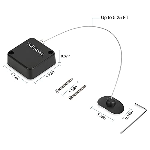 LORADAR 5Pack Retractable Security Cable Lock, Remote Control Security Lock, Remote Control Anti-Lost Rope for TV, DVD, Hardware Cable Lock ，No More Searching for The TV Remote - Image 5
