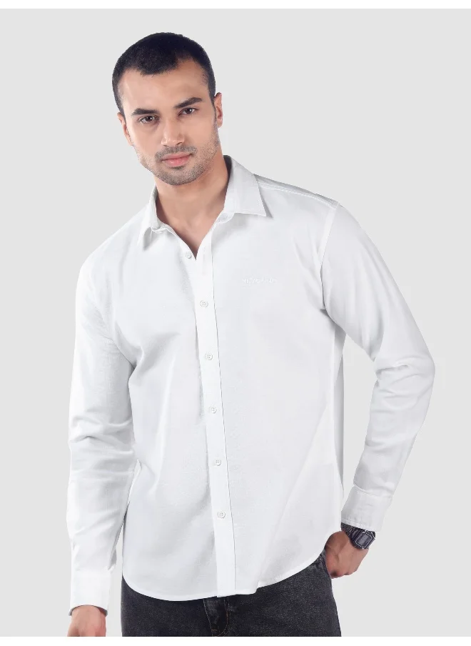 Beyoung White Oxford Cotton Shirt