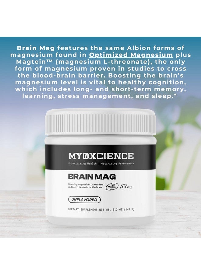 MYOXCIENCE Brain Mag | Magnesium L-Threonate Magtein & Magnesium Glycinate Powder (Unflavored) (60 Servings) - Image 4