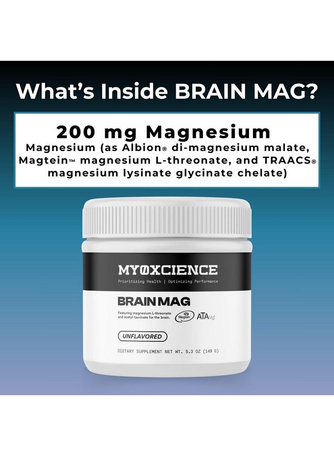 MYOXCIENCE Brain Mag | Magnesium L-Threonate Magtein & Magnesium Glycinate Powder (Unflavored) (60 Servings) - Image 5