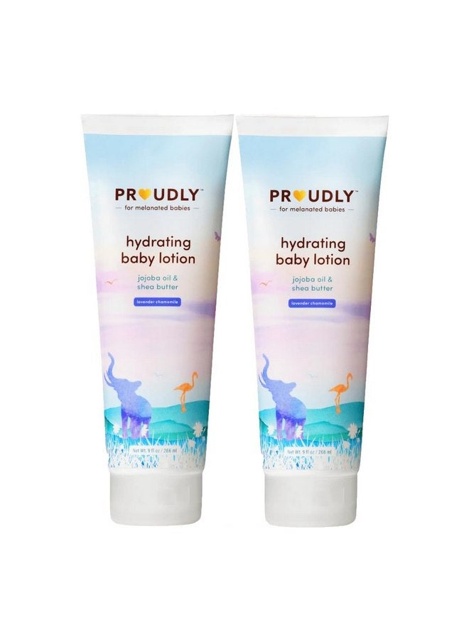 PROUDLY Hydrating Baby Lotion by Gabrielle Union & Dwyane Wade, Lightweight Moisturizer, Black & Brown Babies, Lavender Chamomile, 2-Pack (9 oz each) - Image 1
