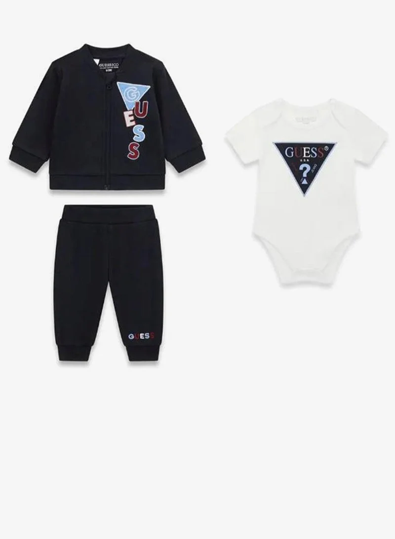 GUESS Infant Crew Neck Top And Bodysuit And Pants Set