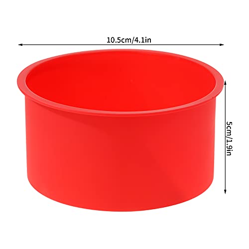 mifengda 12pcs Silicone Cake Mold Baking Round Cake Molds 4 Inch Non-Stick Baking Pan Kitchen Silicone Cake Molds for Baking(Red, Blue, 4inch) - Image 2