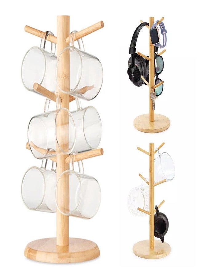 NAWAZJEE Mug Cup Holder Tree for Countertop Mug Stand Cup Holder Mug Rack Stand Coffee Cup Stand 6 Hooks Coffee Mug Display Kitchen Space Saver Coffee Bar Accessories - Image 1
