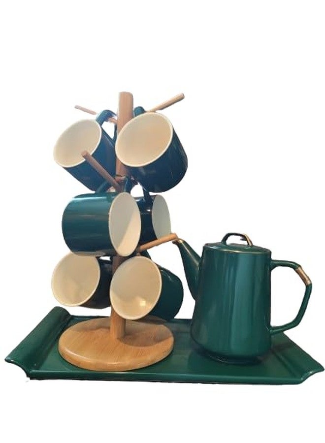 NAWAZJEE Mug Cup Holder Tree for Countertop Mug Stand Cup Holder Mug Rack Stand Coffee Cup Stand 6 Hooks Coffee Mug Display Kitchen Space Saver Coffee Bar Accessories - Image 4