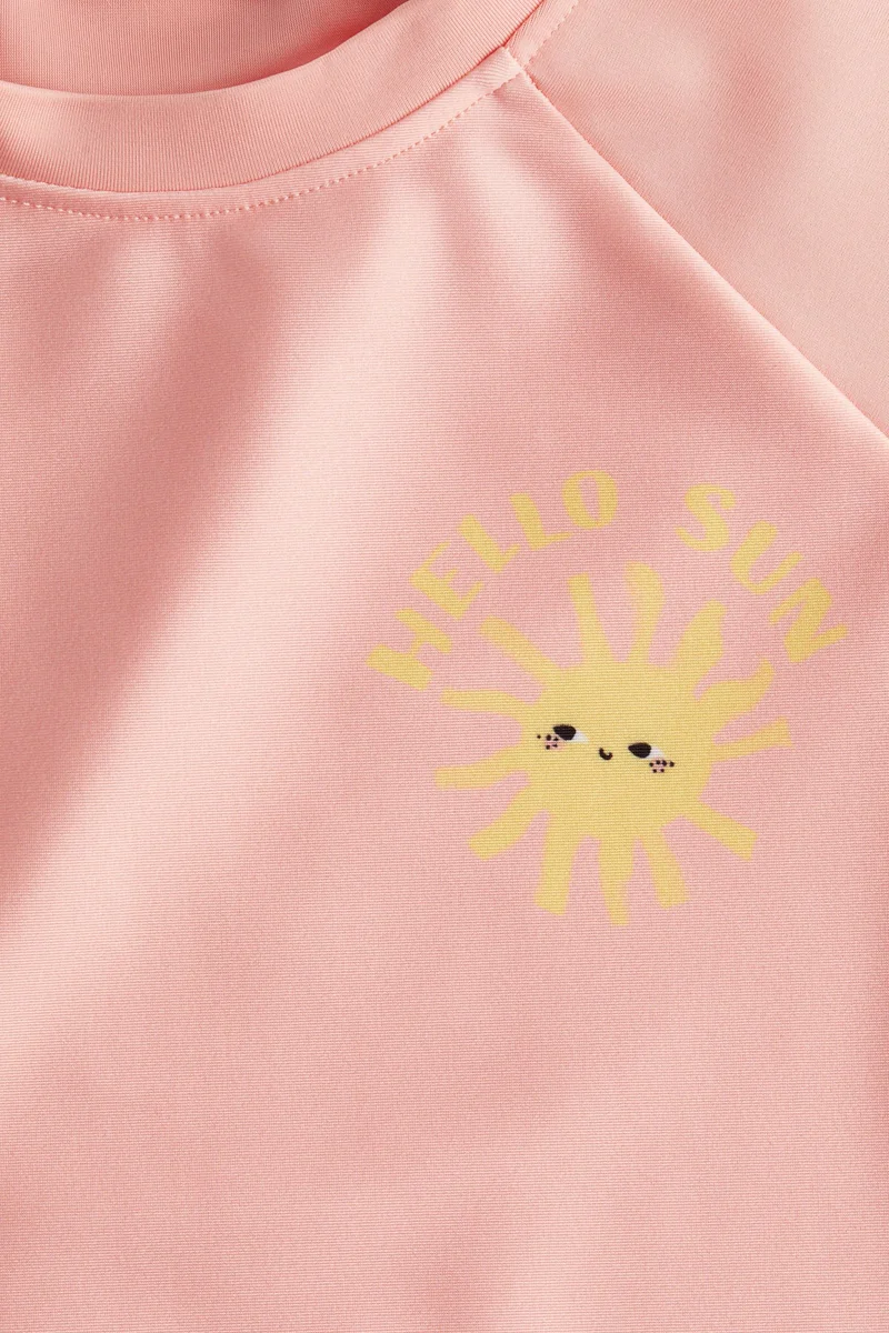 H&M UPF 50 motif-detail swim top