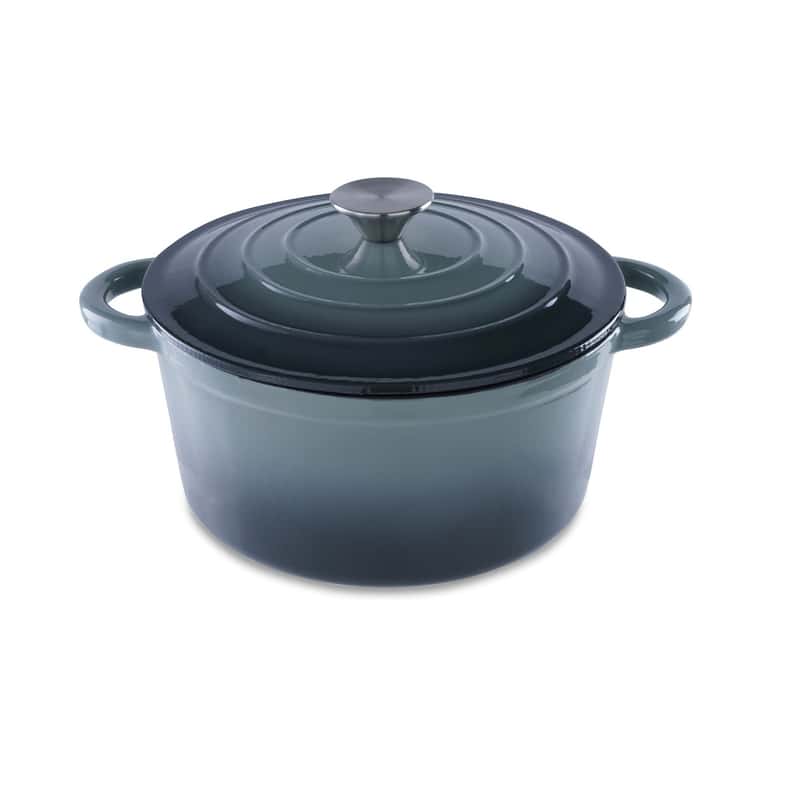 Pan Home Glazura Enameled Cast Iron Cooking Pot 2l - Ombre Grey - Image 1
