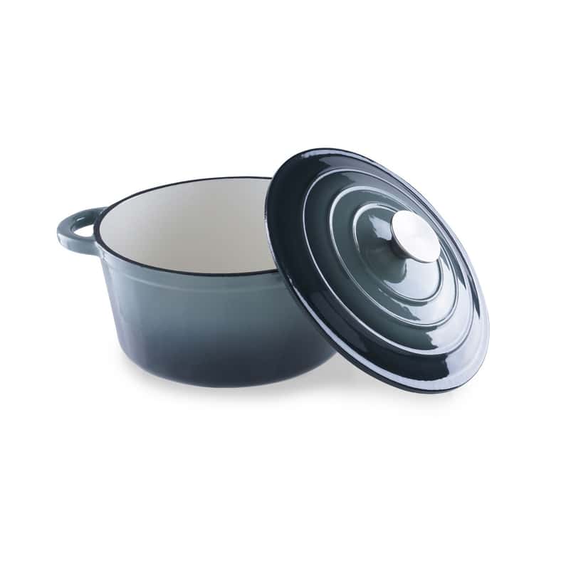 Pan Home Glazura Enameled Cast Iron Cooking Pot 2l - Ombre Grey - Image 4