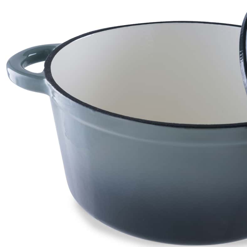Pan Home Glazura Enameled Cast Iron Cooking Pot 2l - Ombre Grey - Image 5