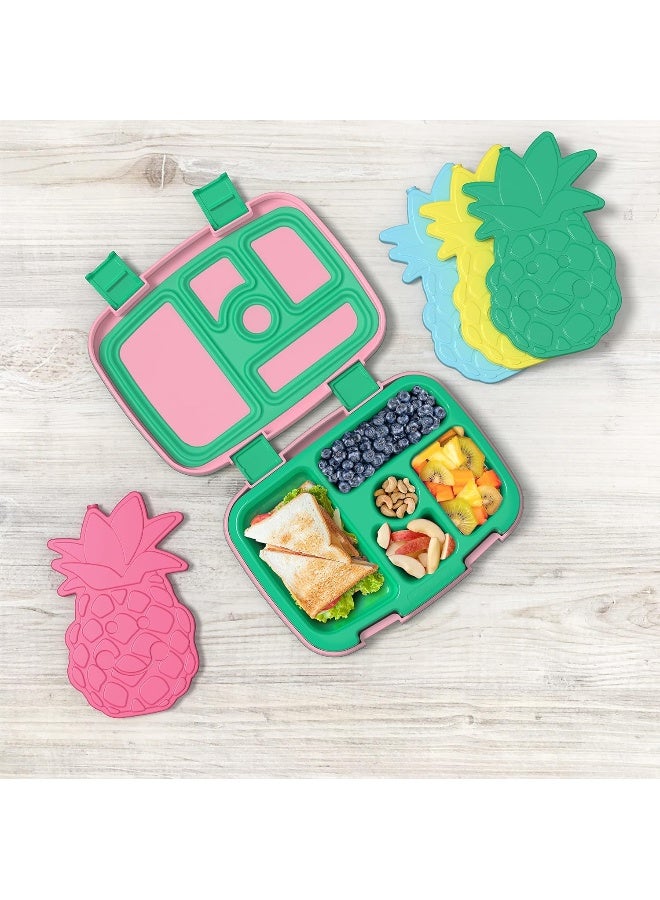 Bentgo Buddies Reusable Ice Packs - Slim Ice Packs for Lunch Boxes, Lunch Bags, and Coolers - Multicolored 4-Pack (Pineapple) - Image 2