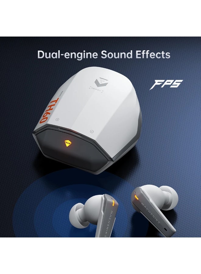 Machenike TH60 TWS Wireless Earphones Bluetooth 5.4 4-Mic ENC Noise - Cancelling Dual Sound Effects (Gaming/Music) Fast Charging 7+ Hours Battery Life - Image 4