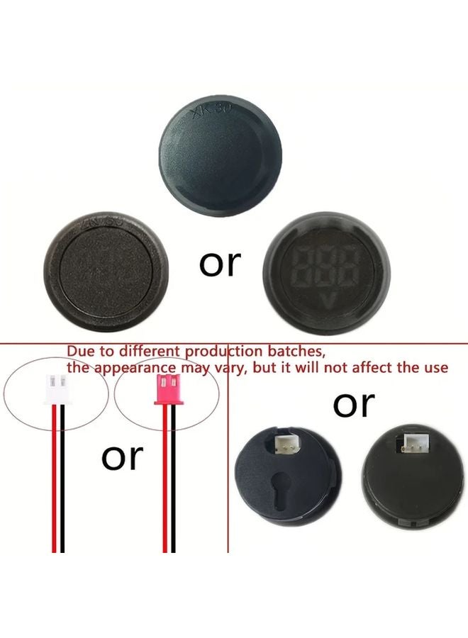 Blue LED Digital DC Voltmeter 4 100V Round 2 Wire Voltage Current Monitor Panel - Image 4