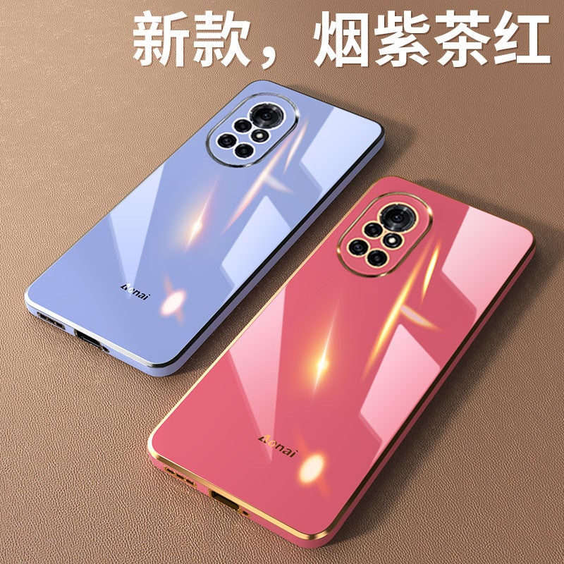 Silicone Phone Case for Huawei Mate 70 Pro P70 Nova 13, Electroplated Straight Edge, Shockproof, Anti-Fingerprint, Full Coverage - Image 2