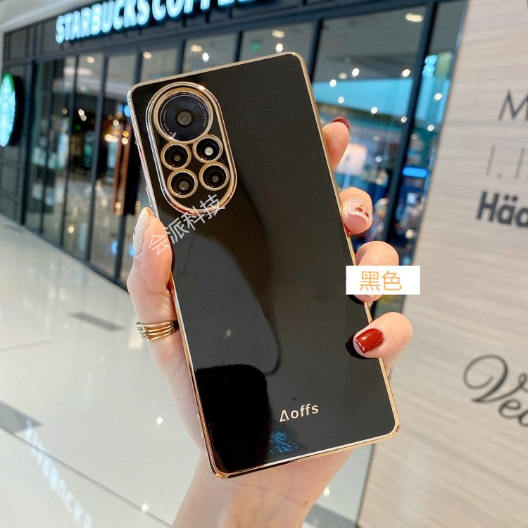 Silicone Phone Case for Huawei Mate 70 Pro P70 Nova 13, Electroplated Straight Edge, Shockproof, Anti-Fingerprint, Full Coverage - Image 1