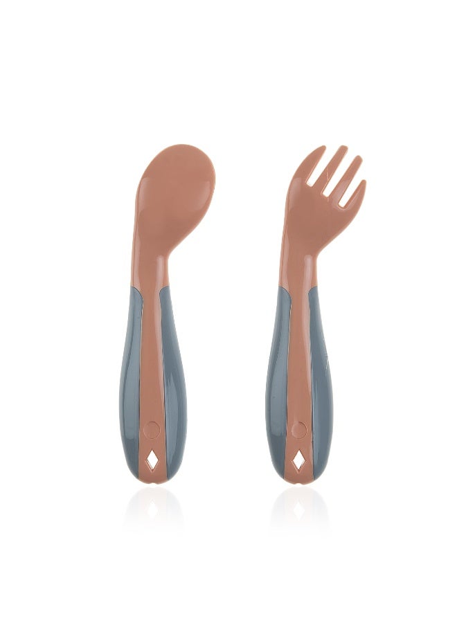 BabyJem Angled Food Fork And Spoon Set - 6 Months  - Image 2
