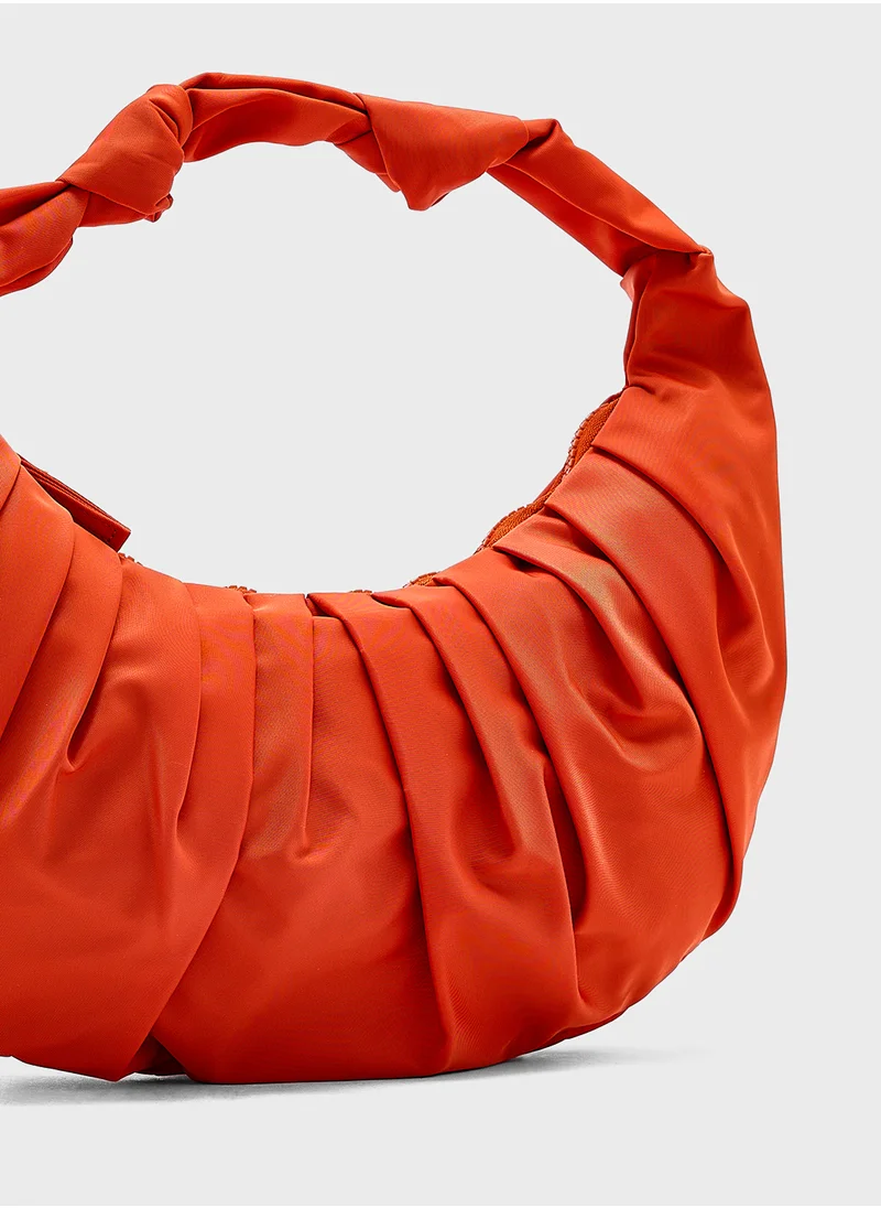 Ginger Oversized  Ruched Clutch Bag