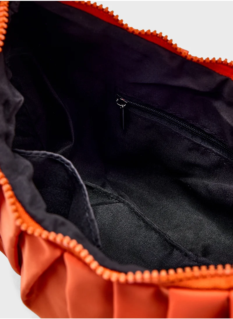 Ginger Oversized  Ruched Clutch Bag