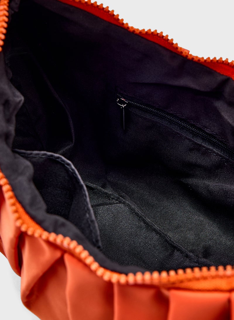Ginger Oversized  Ruched Clutch Bag  - Image 5