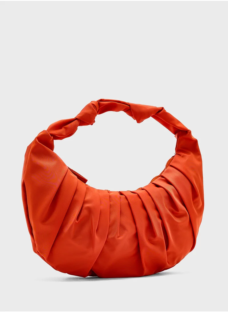 جينجر Oversized  Ruched Clutch Bag