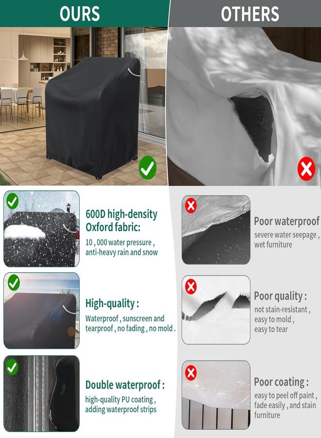 AKEfit Patio Chair Covers for Outdoor Furniture Waterproof 1 Pack,Heavy Duty Waterproof Outdoor Chair Covers for All-Weather Protection Lawn Lounge Deep Seat,Black-32Wx37Dx36H inches - Image 5