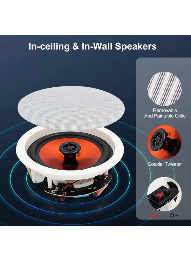 STUDIOFINIX 6.5 Inch 600 Watt Bluetooth Ceiling-Speakers Home Recessed Speaker System Suitable for Indoor, Kitchen, Home Theatre, Bedroom, Office, Covered Patio (4 Speakers) - Image 4