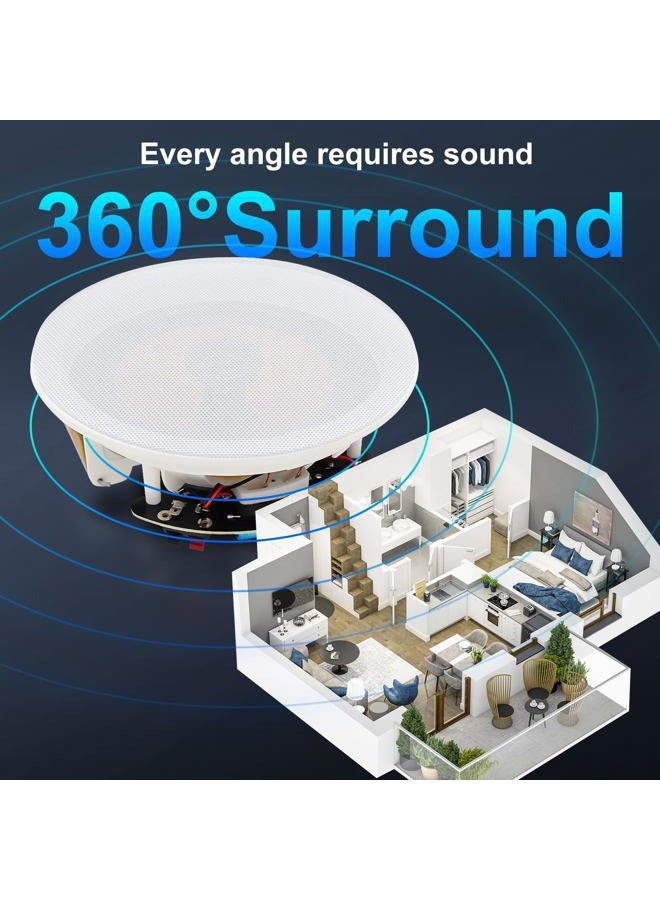 STUDIOFINIX 6.5 Inch 600 Watt Bluetooth Ceiling-Speakers Home Recessed Speaker System Suitable for Indoor, Kitchen, Home Theatre, Bedroom, Office, Covered Patio (4 Speakers) - Image 3