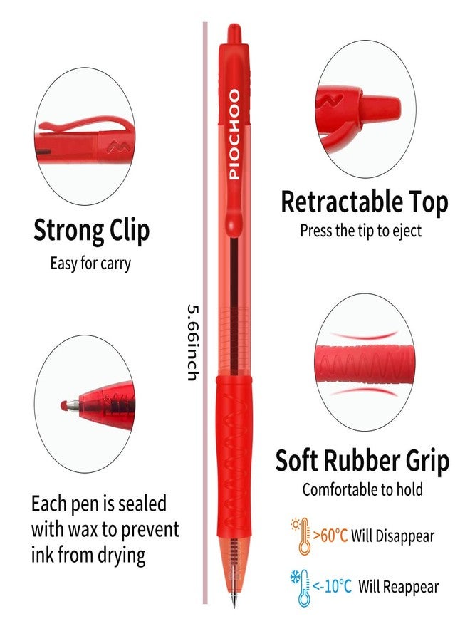 Piochoo Colored Pens,1.0mm 6 Assorted Colors Ballpoint Smooth Writing Pens,Pens for School Journaling Note Taking, Retractable Color Pens for Writing Office School Supplies - Image 3