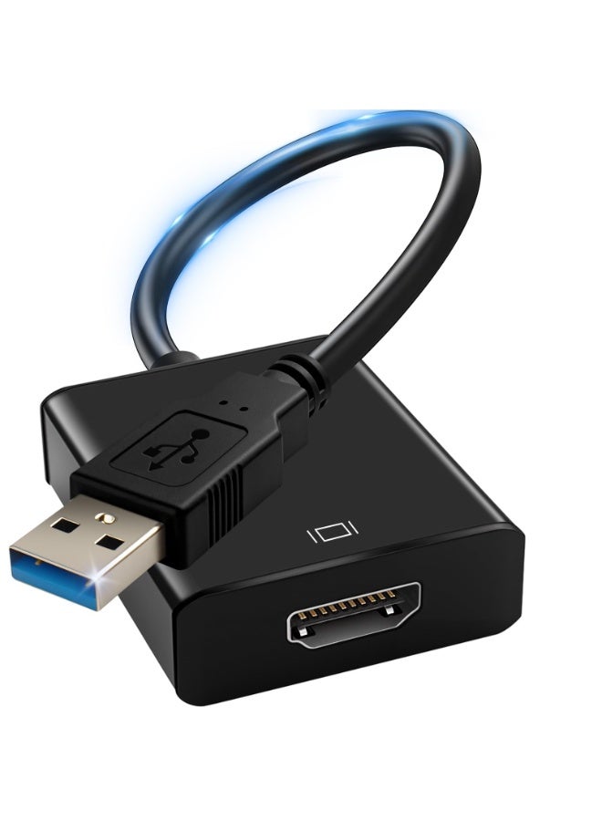 OSHIMA USB to HDMI Adapter, Converter with Audio 1080P Full HD Video Display Connector, for PC Laptop Desktop Projector HDTV, Compatible with Windows 11/10/8/8.1/7 and MacOS System - Image 1