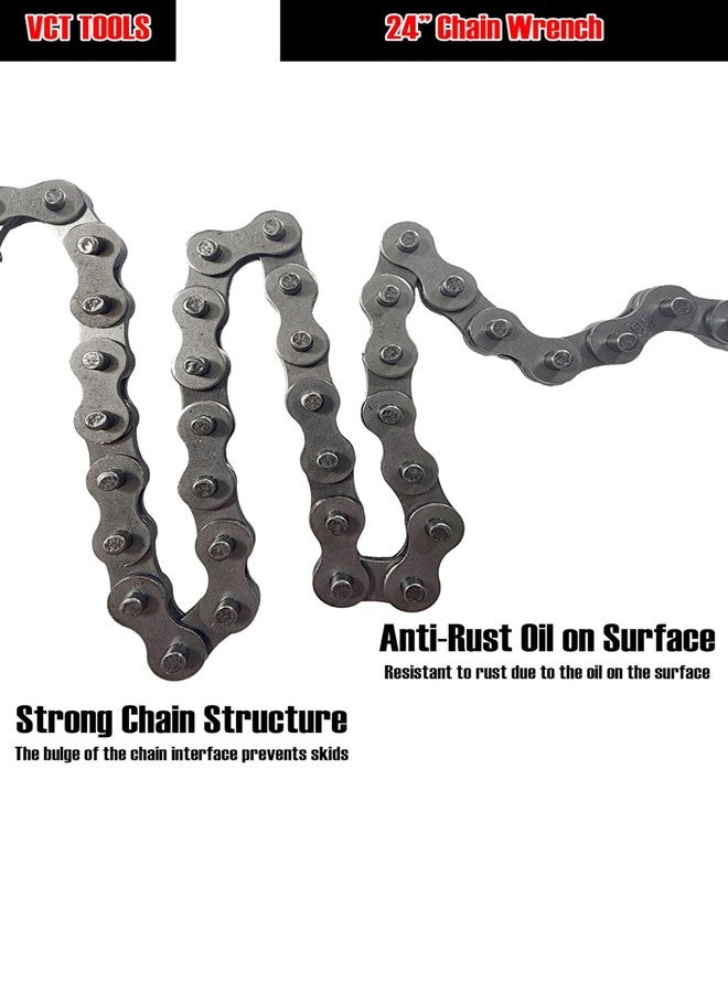 VCT 24" Chain Wrench, Adjustable Oil Filter Chain Wrench Fits up too 6.7" Dia - Image 5