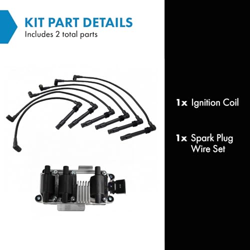 TRQ Ignition Kit Ignition Coil Spark Plugs Wire Set Compatible with 1998-2001 Audi A4 A4 Quattro 1999-2001 A6 A6 Quattro 1998-2005 Volkswagen Passat - Image 2