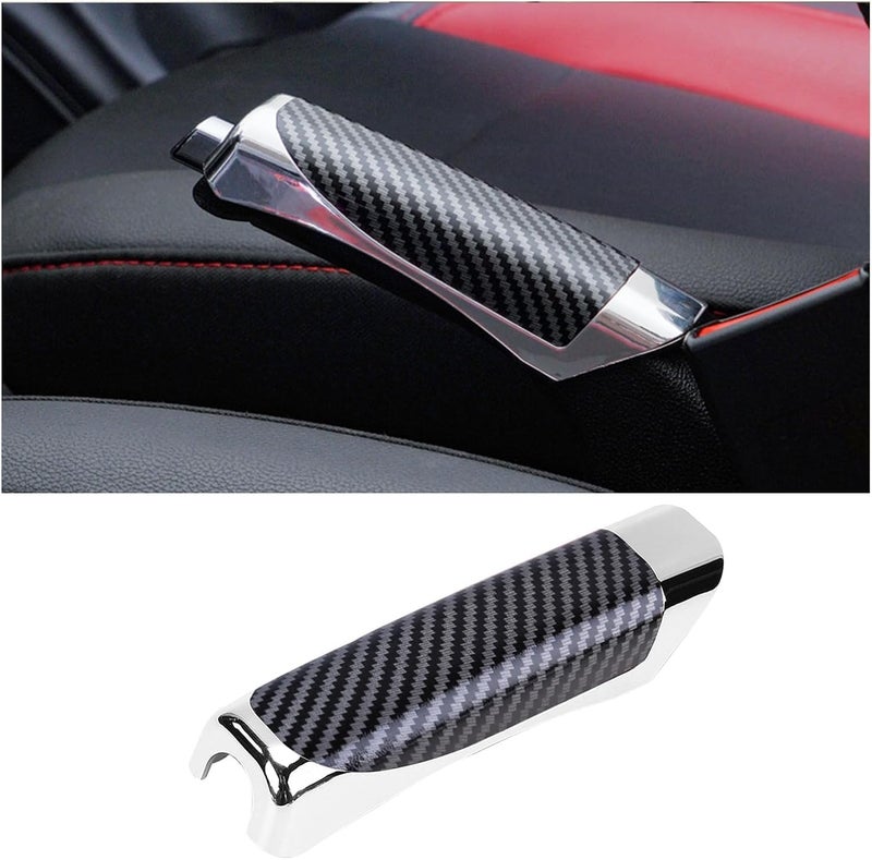 DASHDYNAMO Carbon Fibre Car Handbrake Cover | Anti Slip Car Handbrake Protector Grip | Interior Car Accessory | Parking Brake Cap with Grip | Universal Fit for Hondaa Amazee (Carbon Fibre) - Image 4