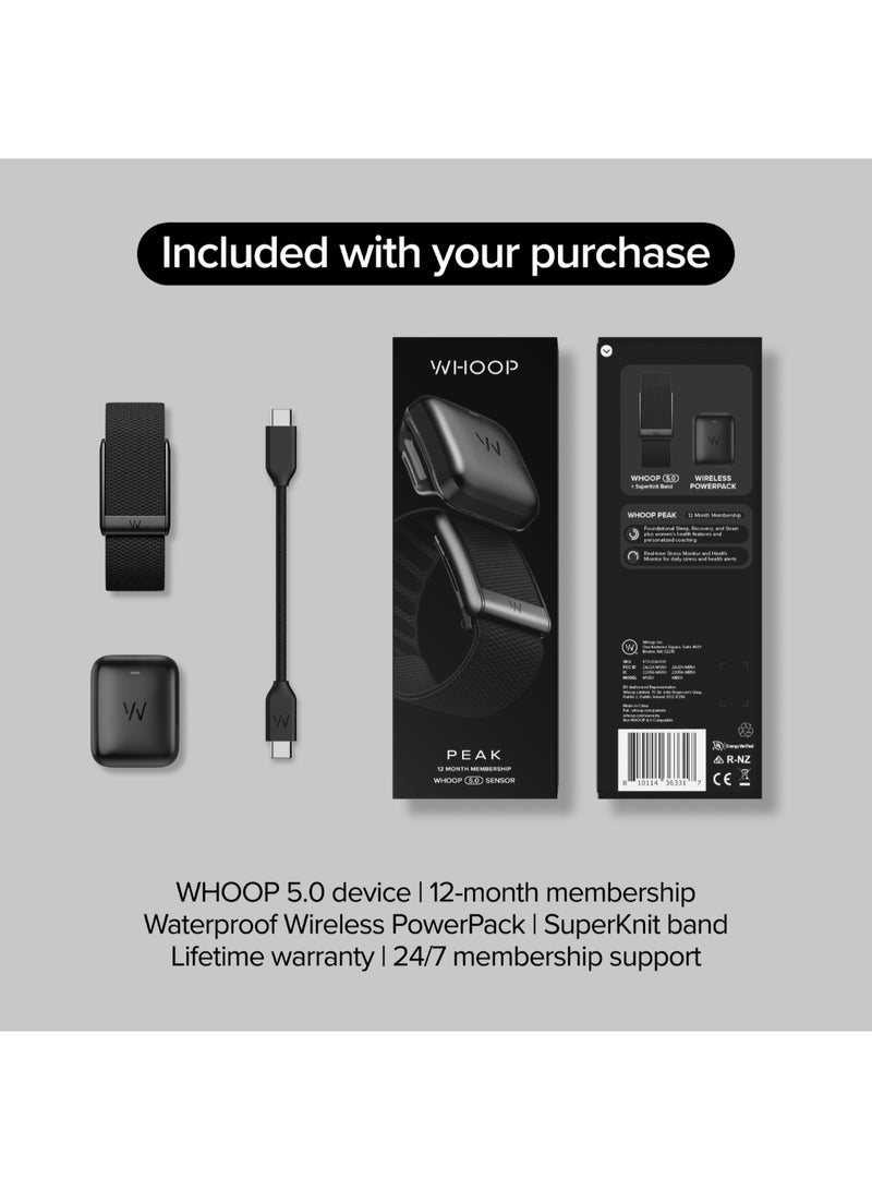 وهووب بيك - عضوية لمدة 12 شهر - جهاز قابل للارتداء للصحة واللياقة البدنية 5.0 - متتبع للنشاط والنوم على مدار 24/7 مع معدل ضربات القلب، HRV، مراقب الإجهاد، تدريب شخصي، صحة الحياة - عمر بطارية يزيد عن 14 يومًا -  - Image 5