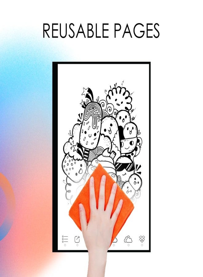 NARABOOK Smart Reusable Notebook Blendscape Edition), Tear-Resistant, Waterproof, Tree-Free with App Integration | A5 Size | 20 Pages/40Sides (Black) - Image 4