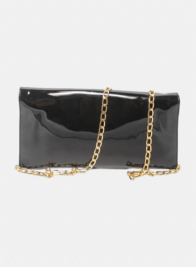 Glitter Women Bag with Cross Hand - Black - Image 3