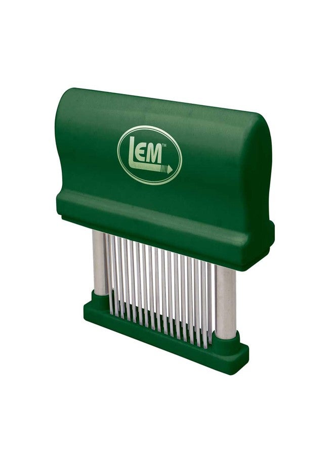LEM Products Hand Held Tenderizer with 48 Blades, Stainless Steel and Plastic, Green - Image 1
