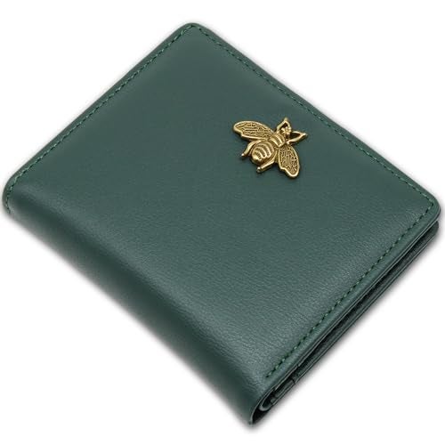 Altally Small Women Wallet RFID Blocking Bifold Pocket Wallet Slim Compact Ladies Purse Mini Wallets For Women (Dark Green) - Image 1