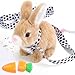 Sprstar Easter Bunny ToyBunny My Realistic Bunny ToyHopping Rabbit Plush Bunny Toywith Sounds and Movements Animated Walking Wiggle Ears Twitch Nose Gift for Toddlers BirthdayBrown Rabbit Leash - Image 2