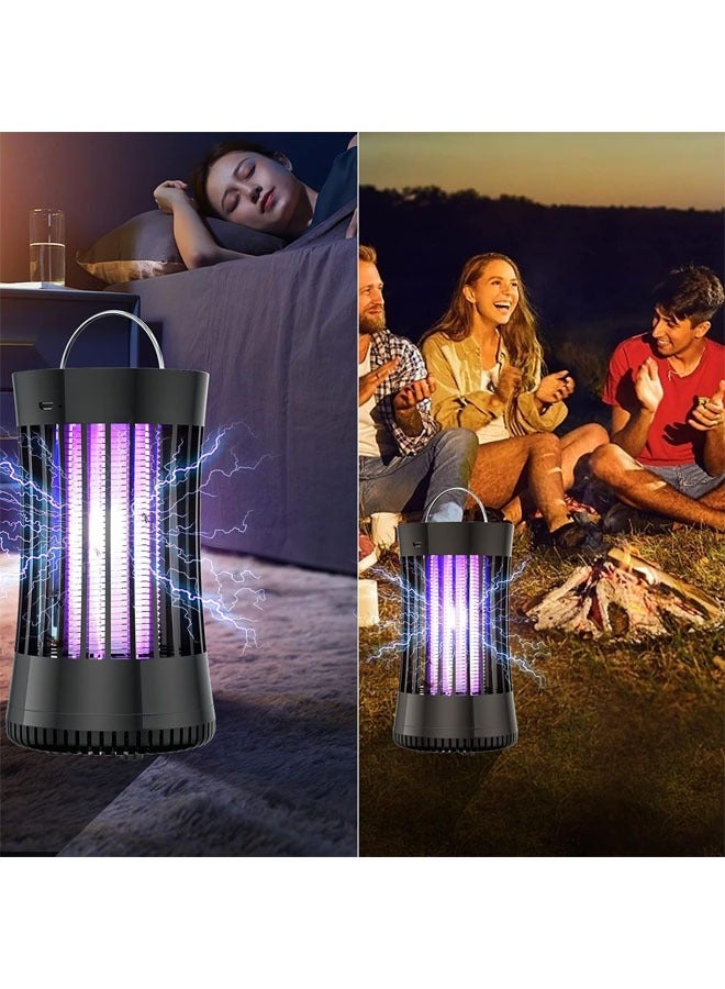 Hihonor Portable Mosquito Fly Killer lamp,Electronic Rechargeable Mosquito Killer, Bug Zapper for Summer Trip, Outdoor Camping, Patio, Home and Garden, Black - Image 5